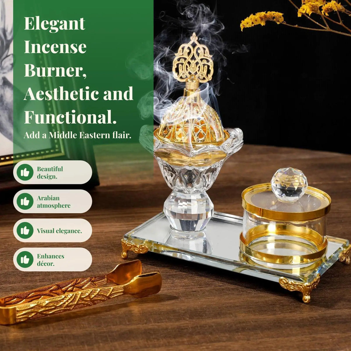 AGARE Majestic – Crystal Incense Burner Set